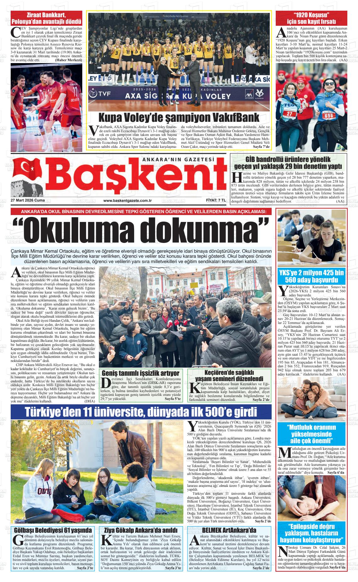 Ankara Baskent 27.03.2026