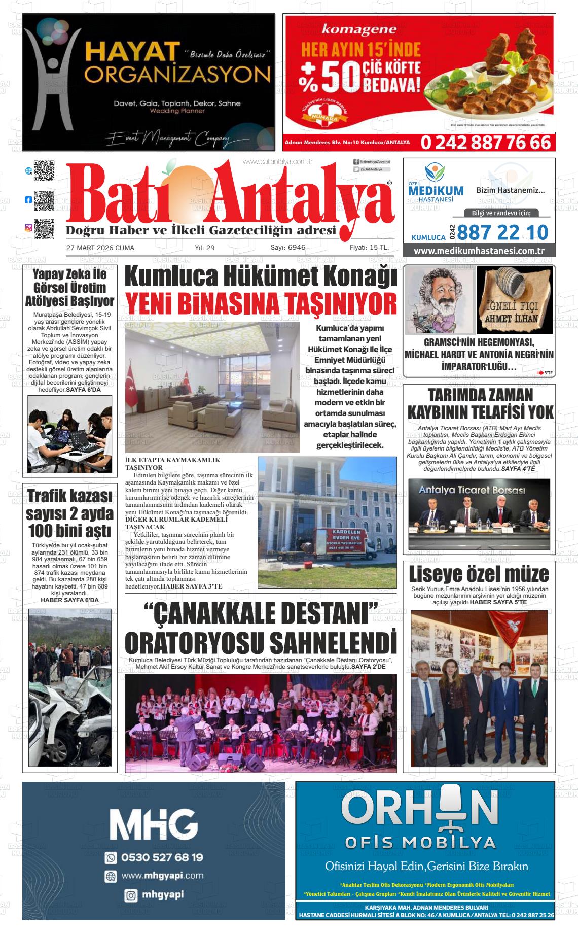 Antalya Bati 27.03.2026