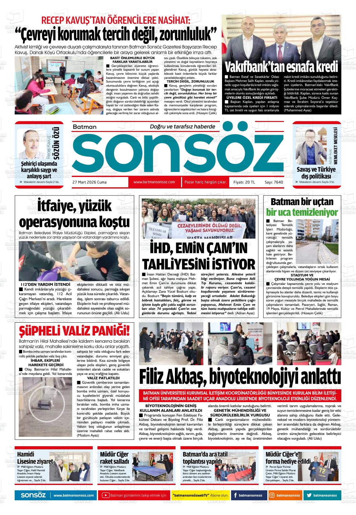 Batman Sonsoz 27.03.2026