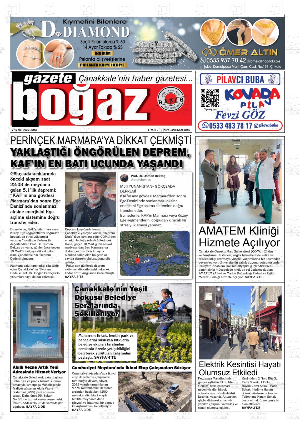 Canakkale Bogaz 27.03.2026