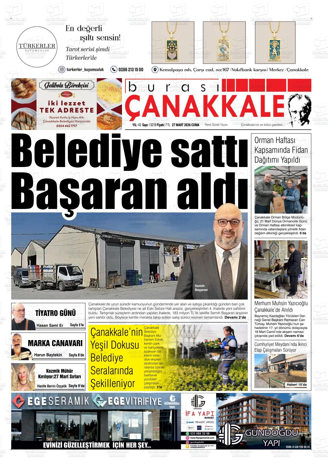 Canakkale Burasi 27.03.2026