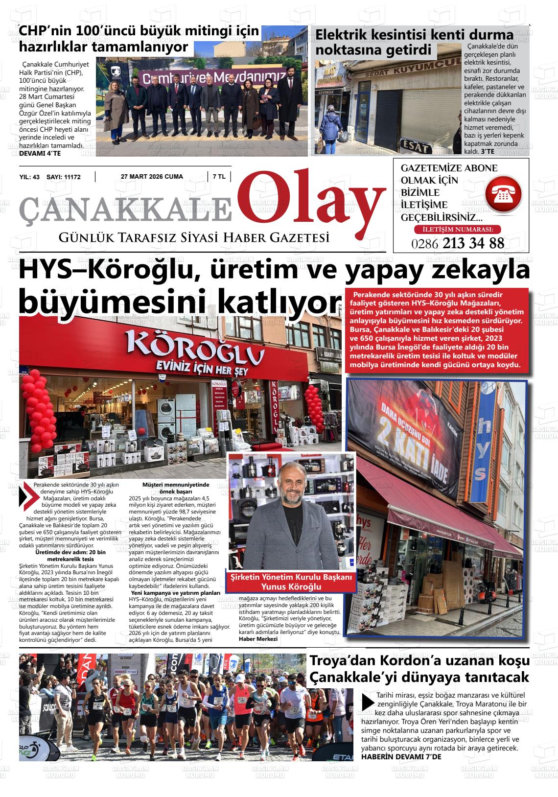 Canakkale Olay 27.03.2026