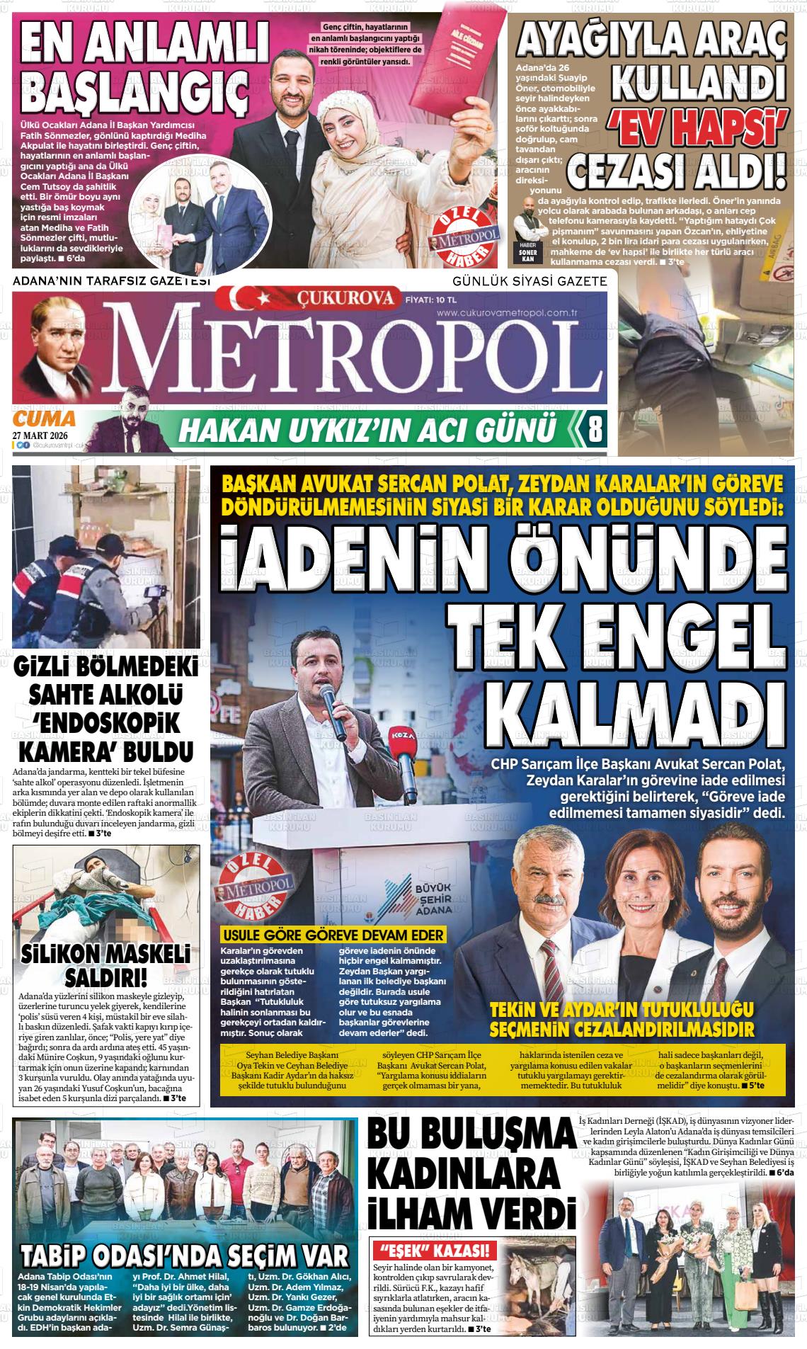 Adana Cukurovametropol 27.03.2026