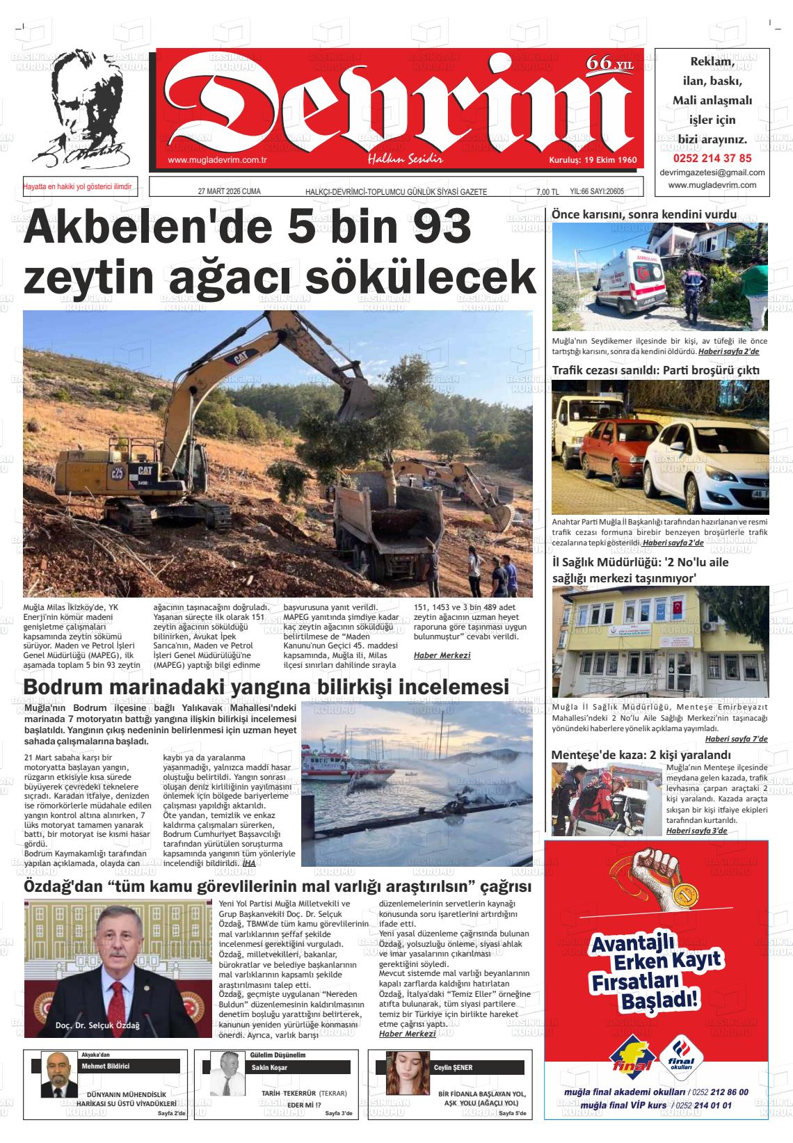 Tekirdag Devrim 27.03.2026