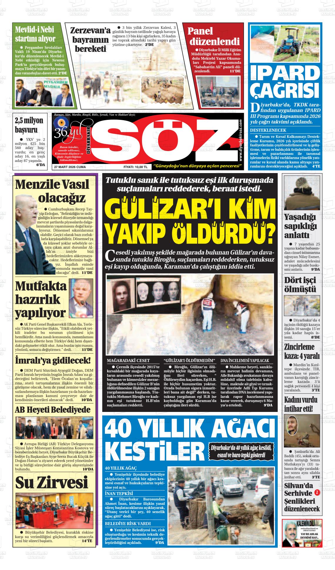 Diyarbakir Soz 27.03.2026