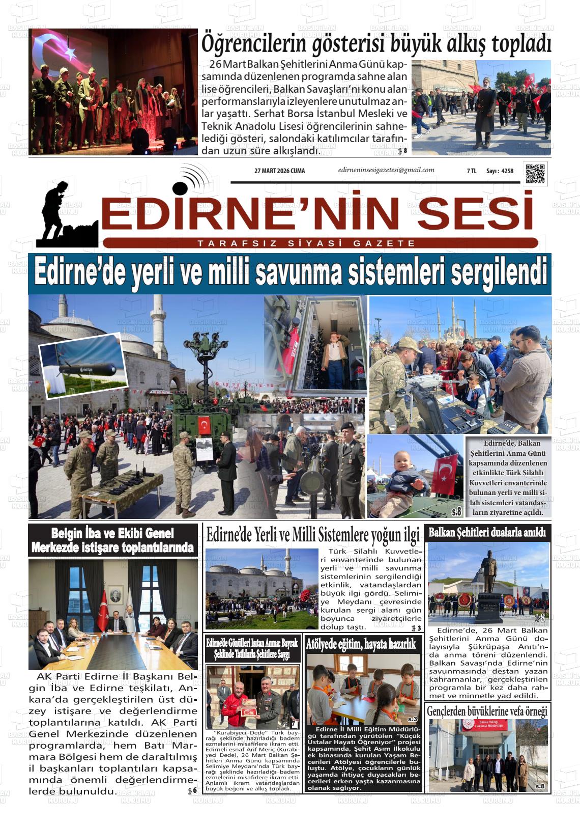 Edirne Star 27.03.2026