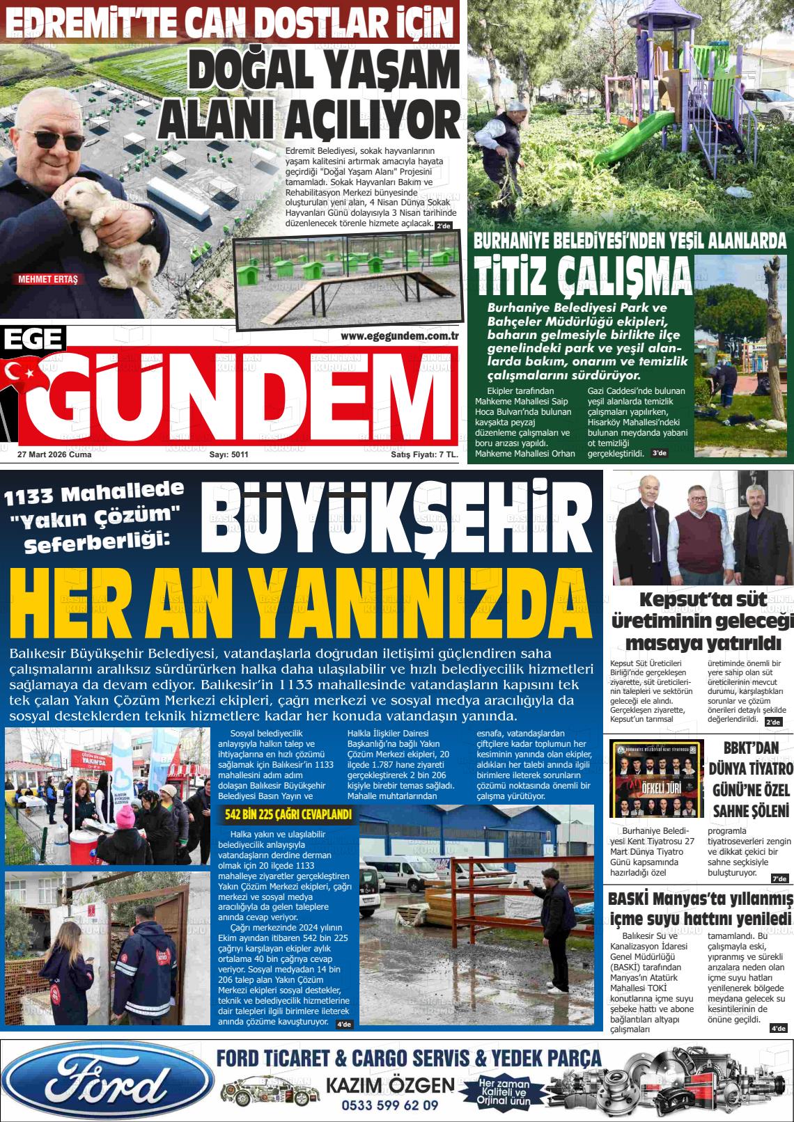 Balikesir Egegundem 27.03.2026