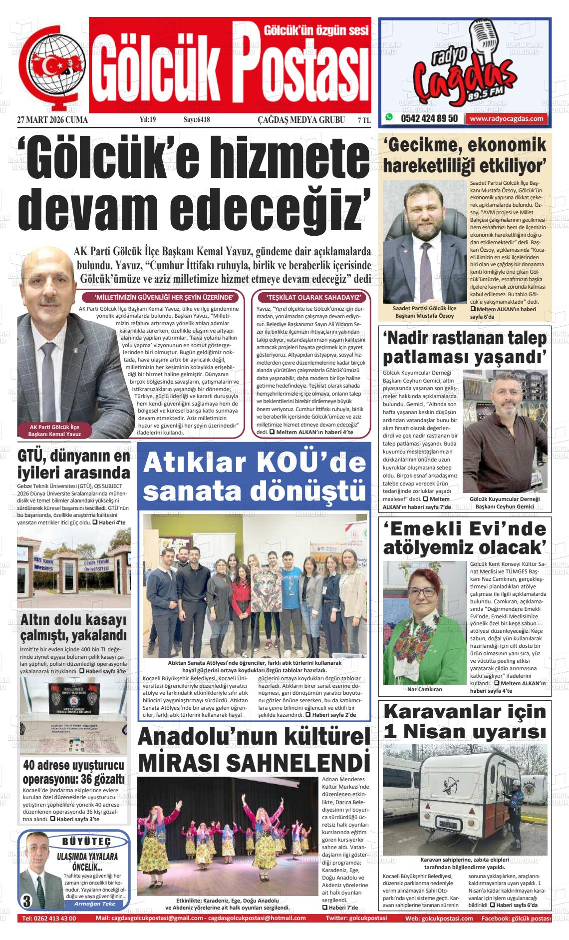 Kocaeli Golcukpostasi 27.03.2026
