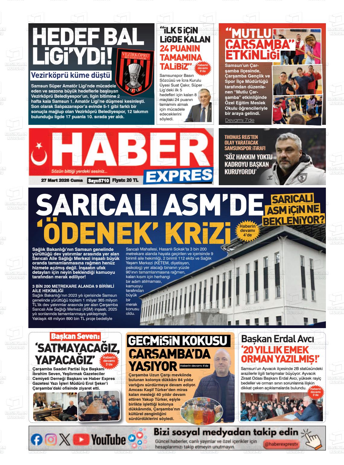 Samsun Haberexpres 27.03.2026