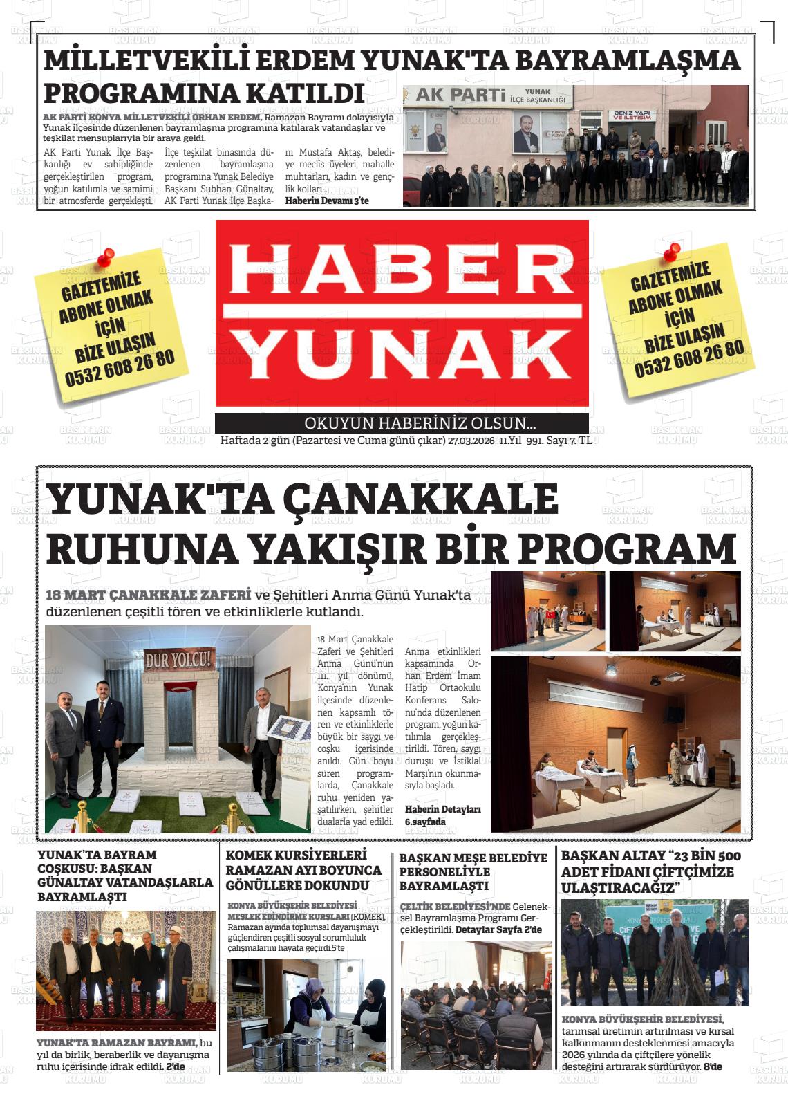 Konya Haberyunak 27.03.2026