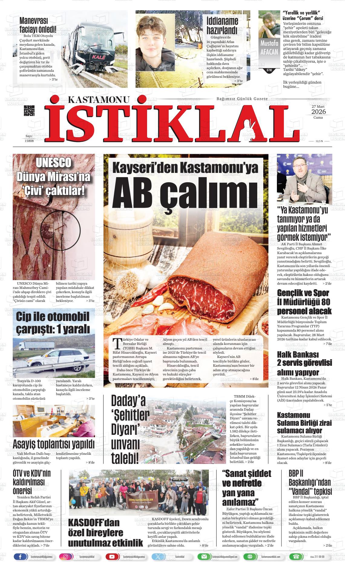 Kastamonu 27.03.2026