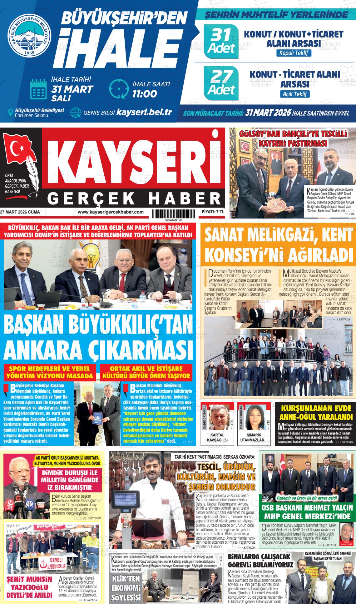 Kayseri Starhaber 27.03.2026