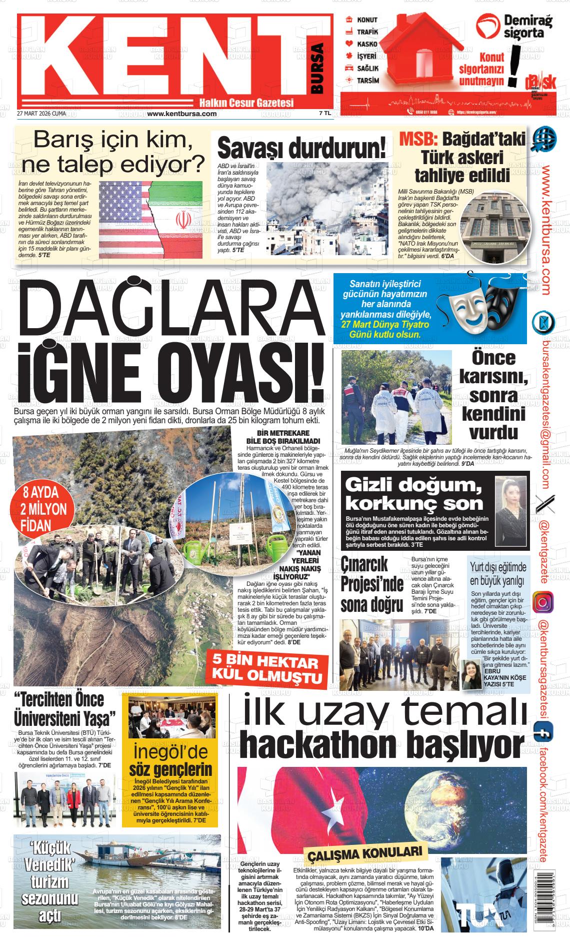 Bursa Kent 27.03.2026