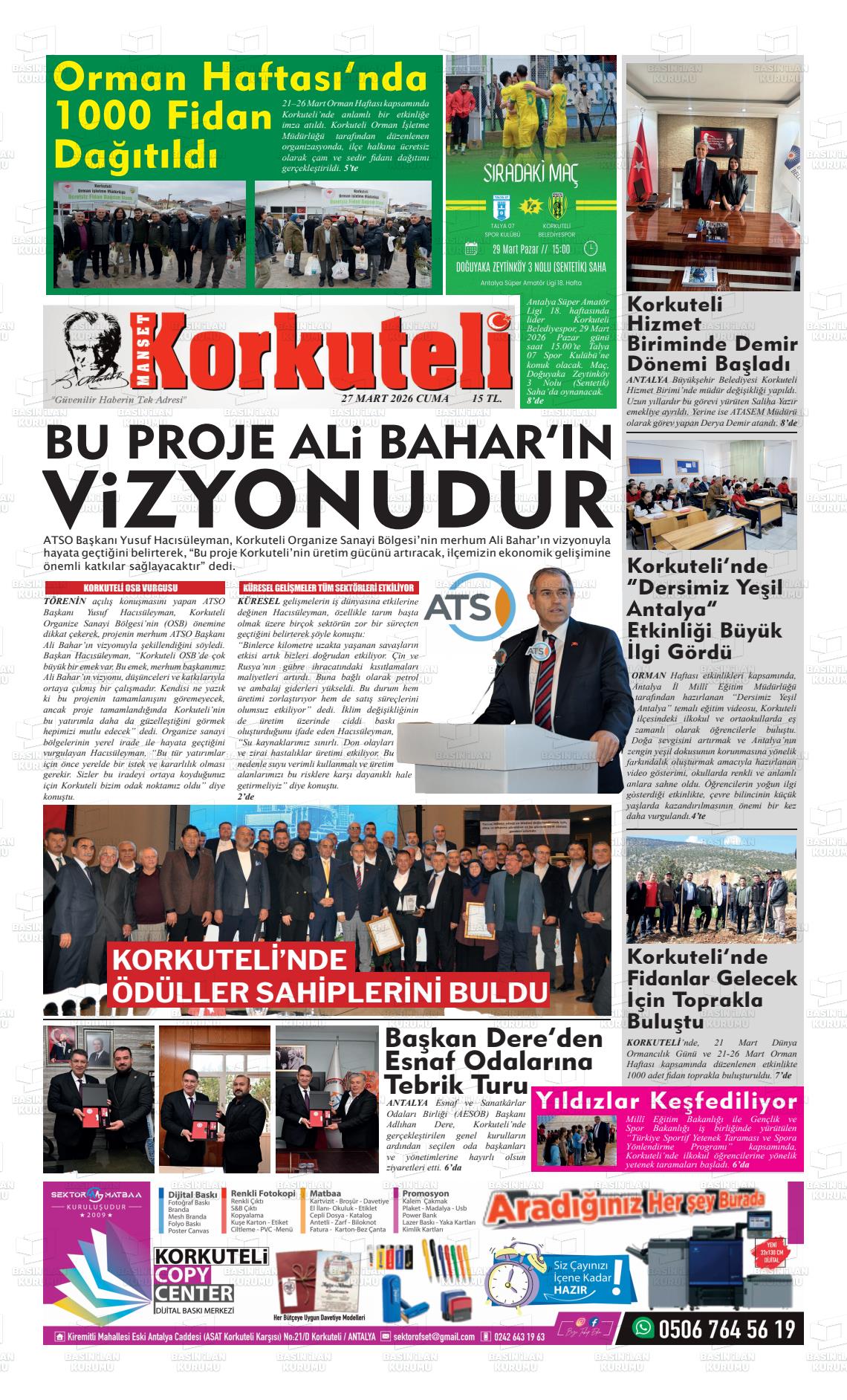 Antalya Korkutelimanset 27.03.2026