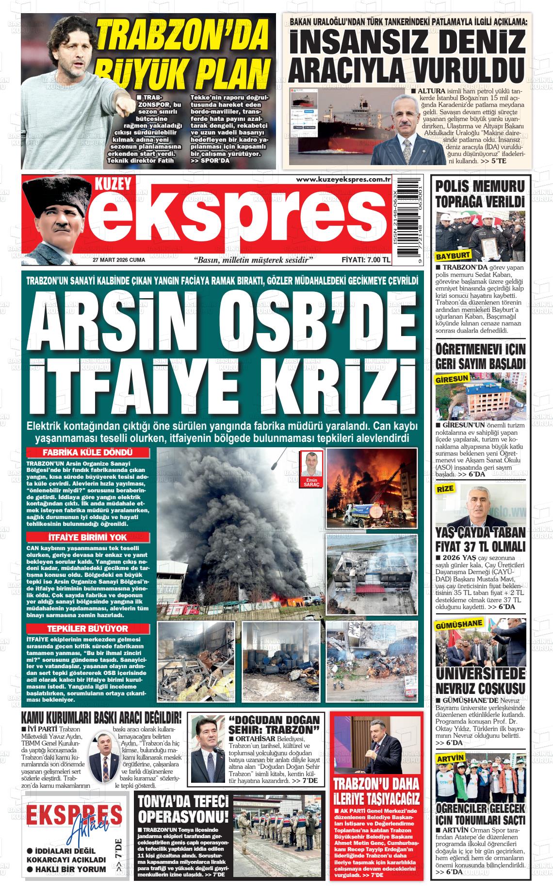 Trabzon Kuzeyekspres 27.03.2026