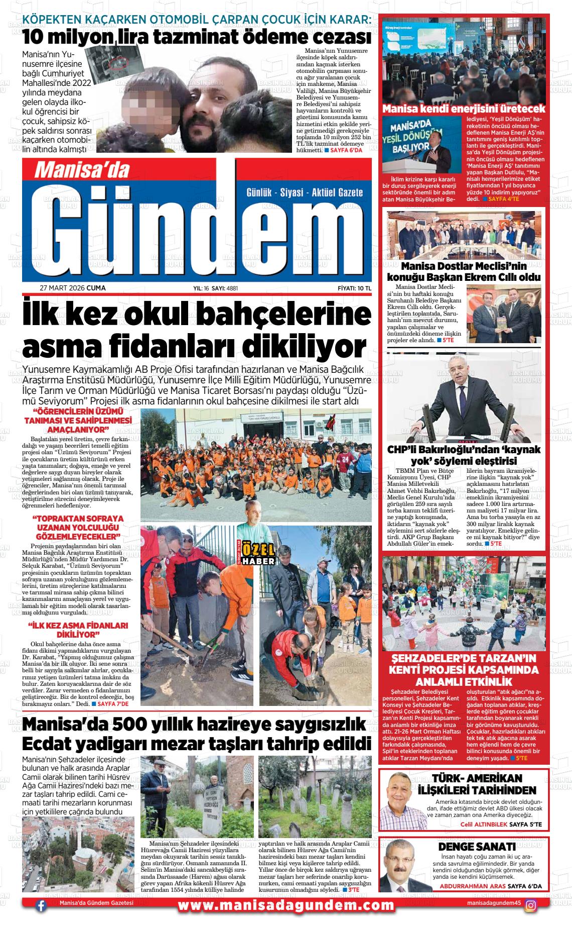 Manisa Dagundem 27.03.2026