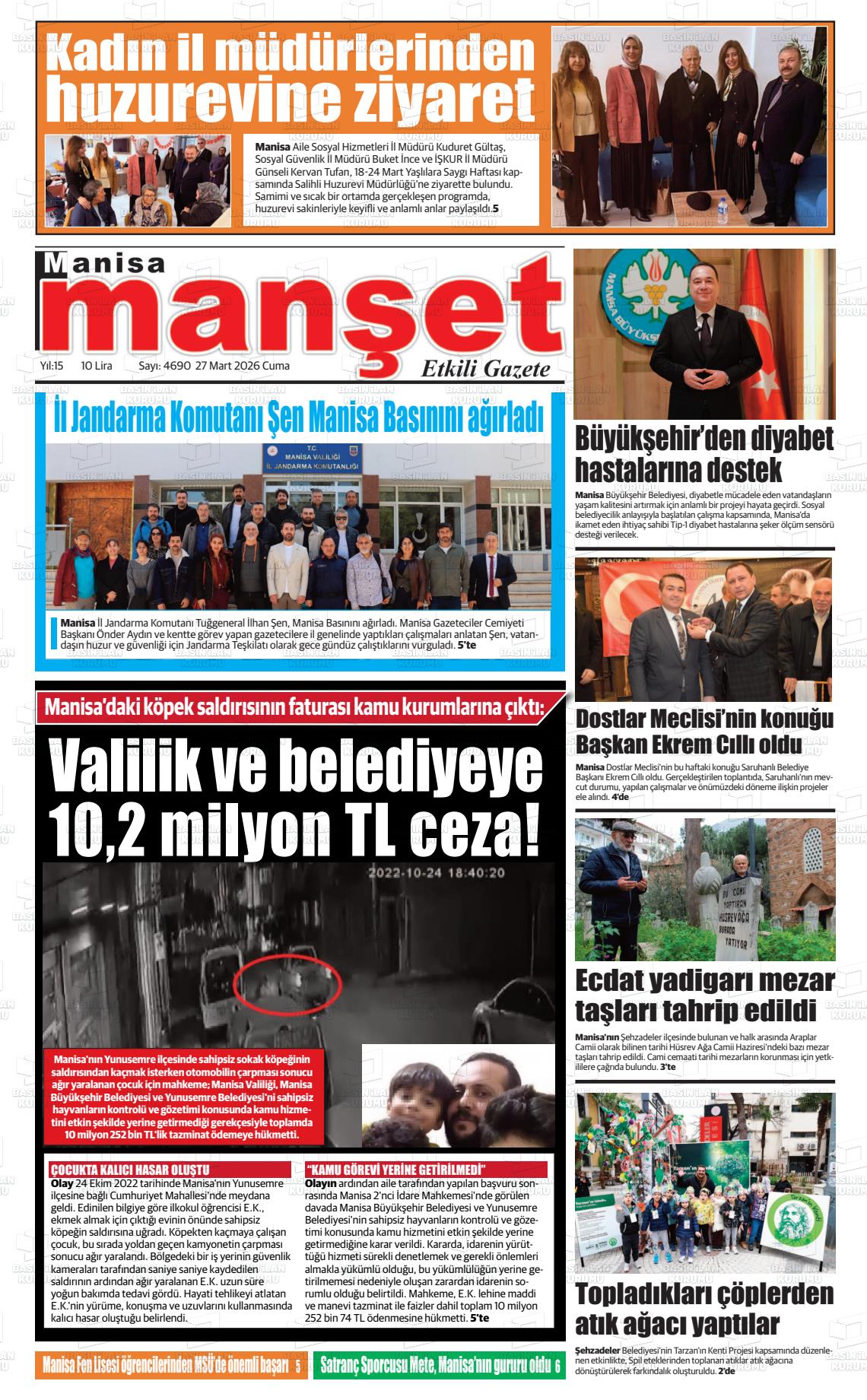 Manisa Manset 27.03.2026