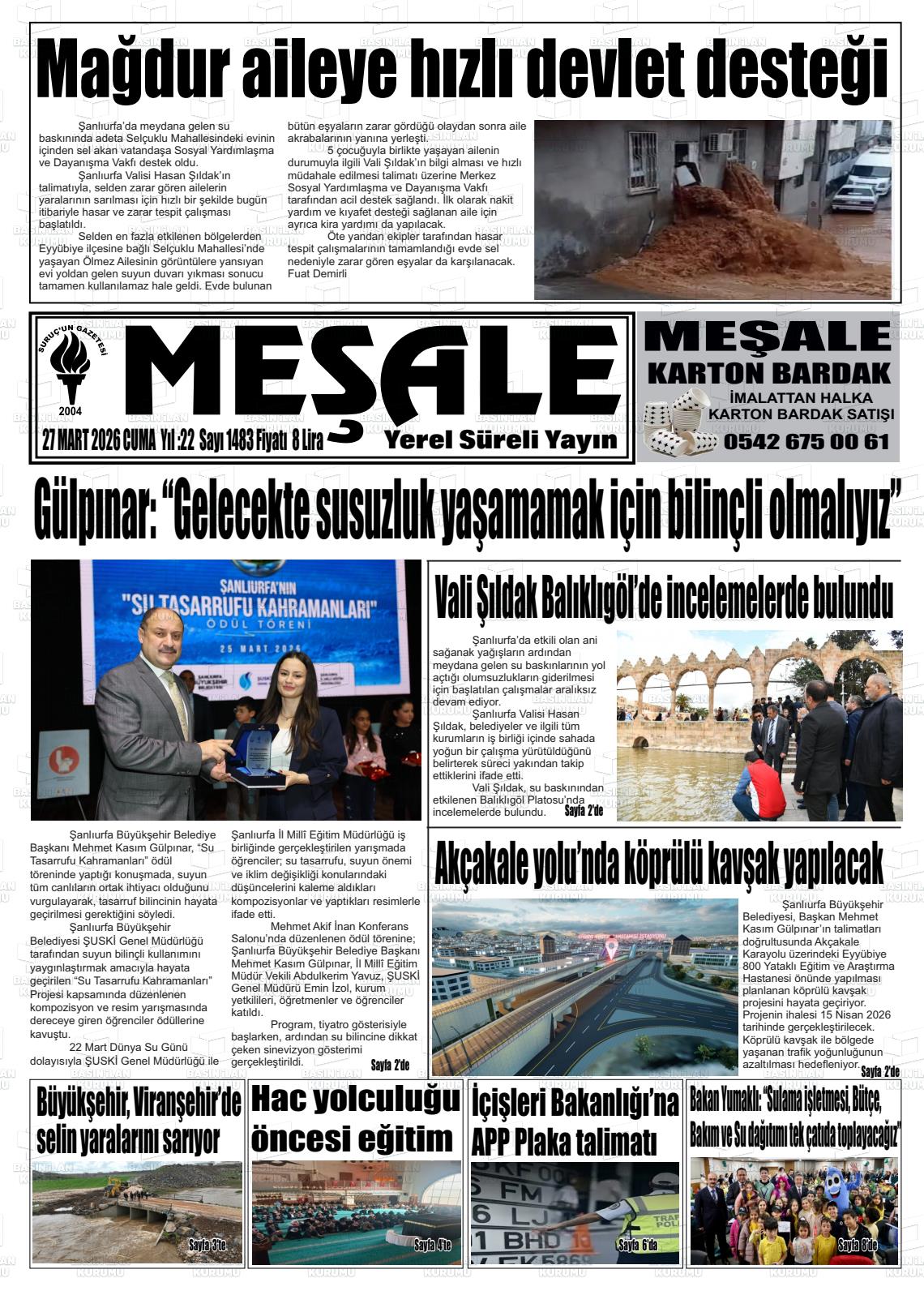 Sanliurfa Mesale 27.03.2026