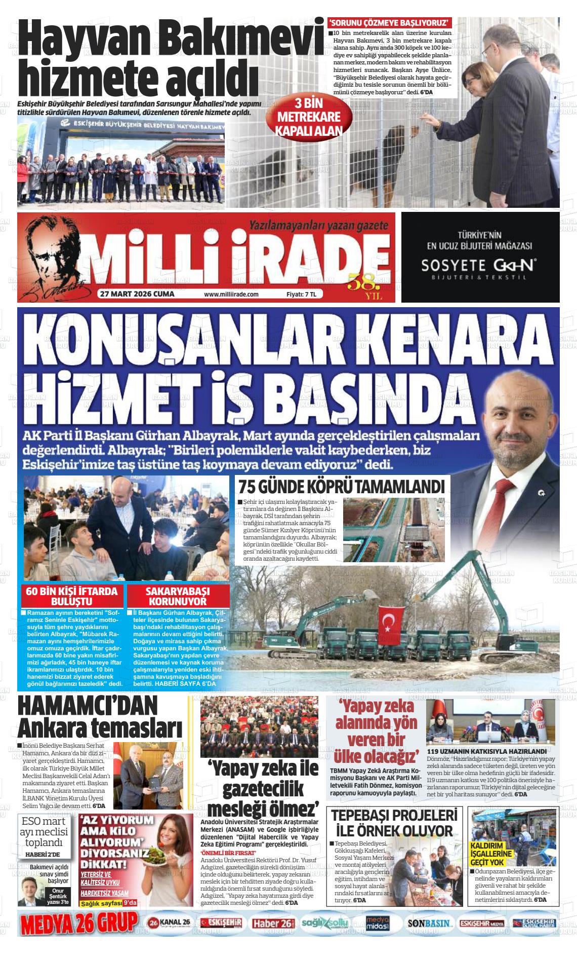 Konya Milliirade 27.03.2026