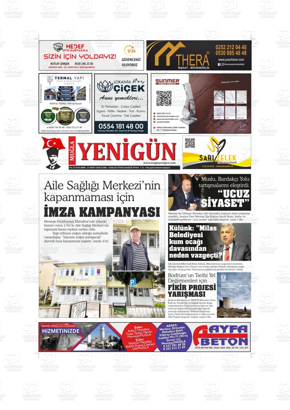 Mugla Yenigun 27.03.2026