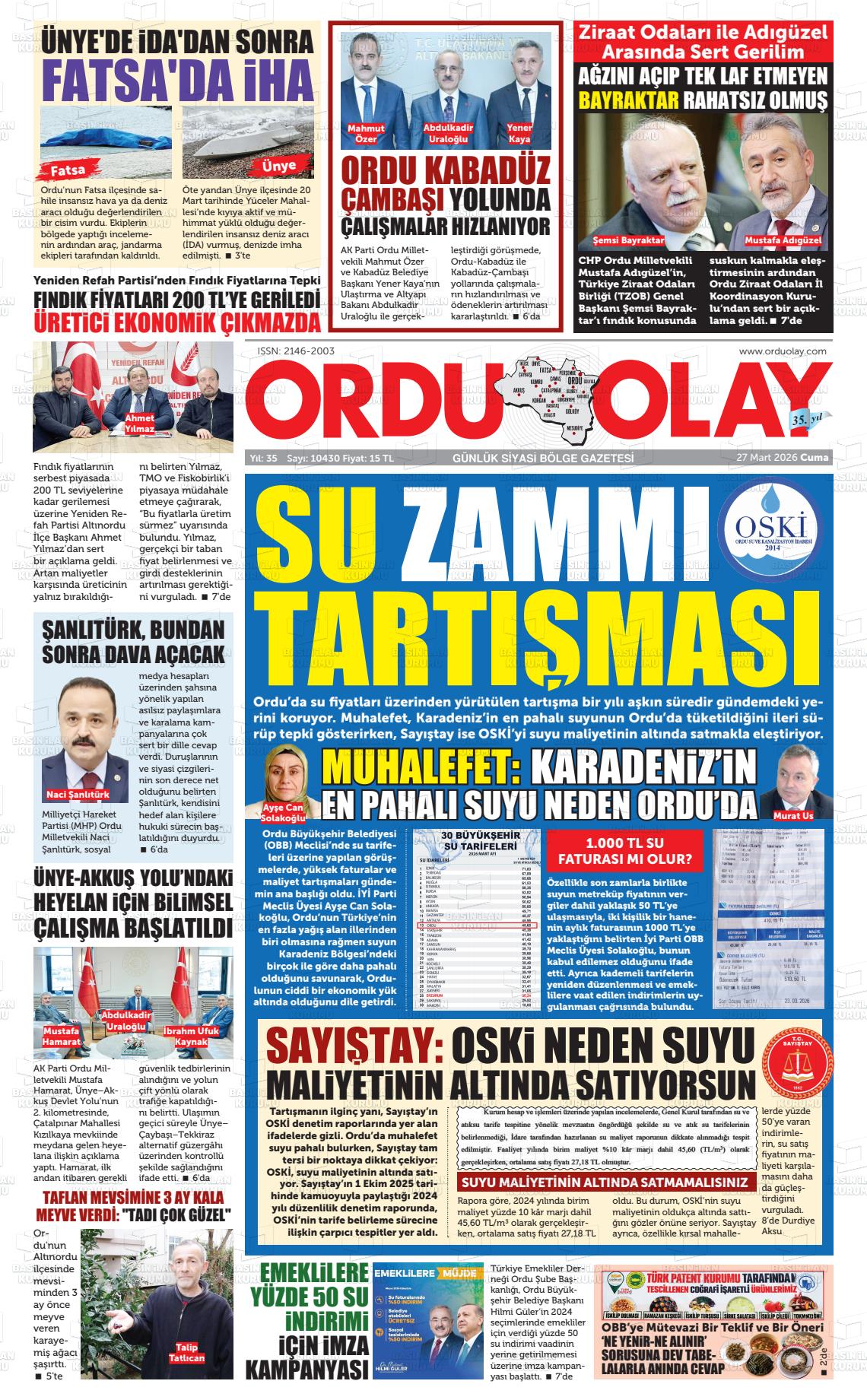 Ordu Olay 27.03.2026