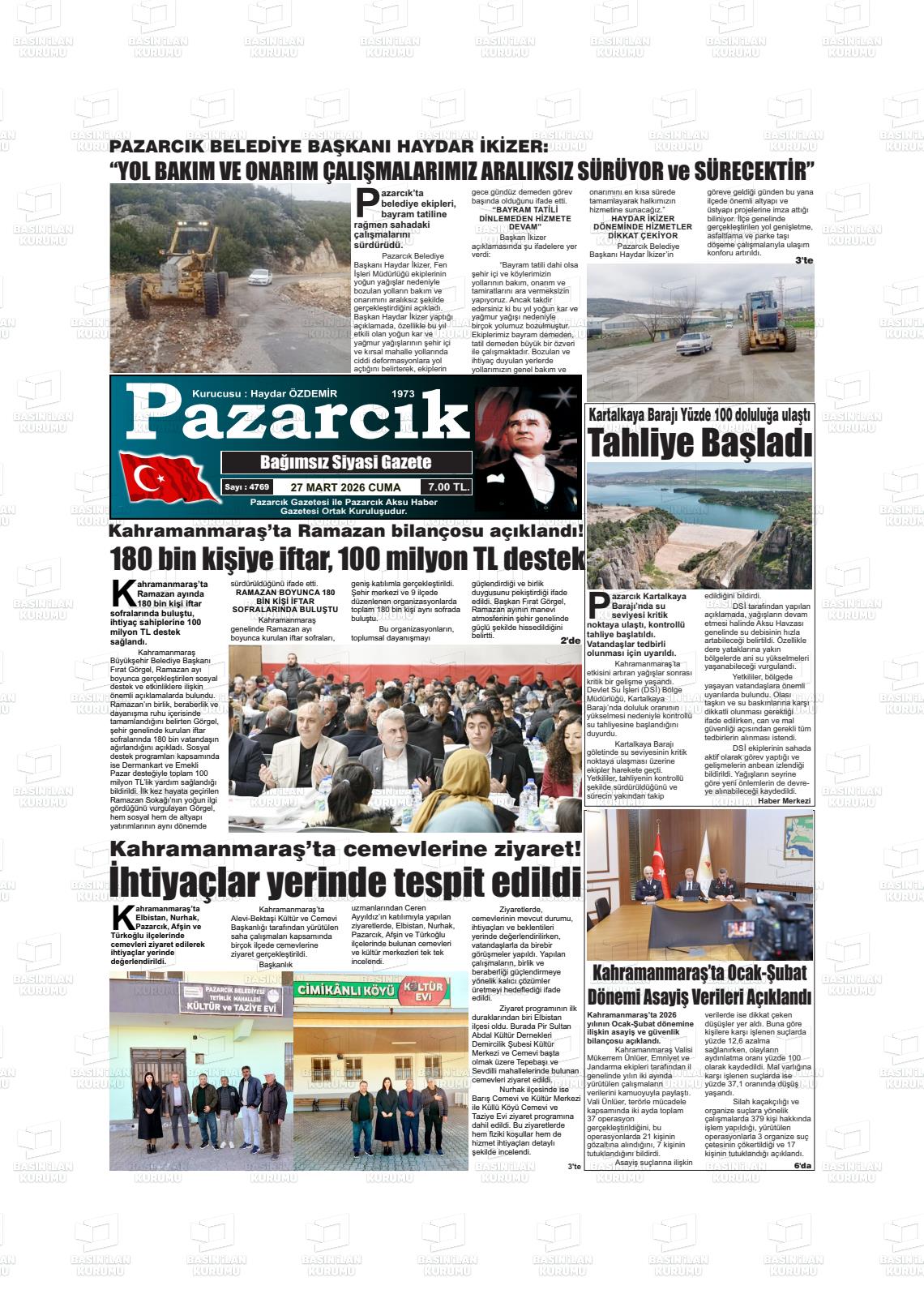 Kahramanmaras Pazarcik 27.03.2026