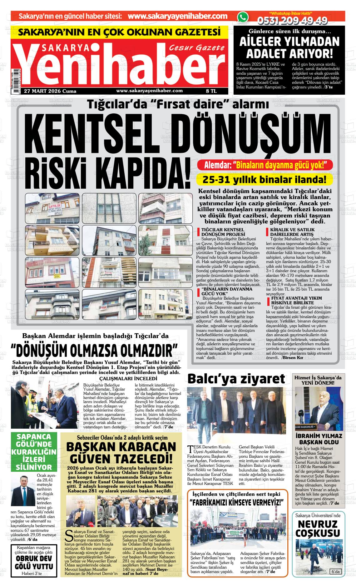 Sakarya Yenihaber 27.03.2026