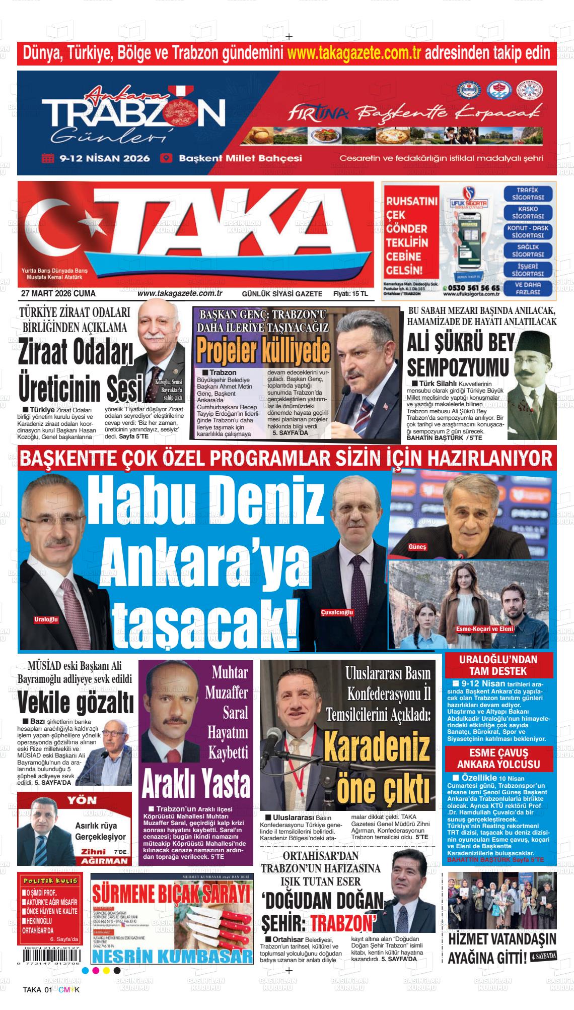 Trabzon Taka 27.03.2026