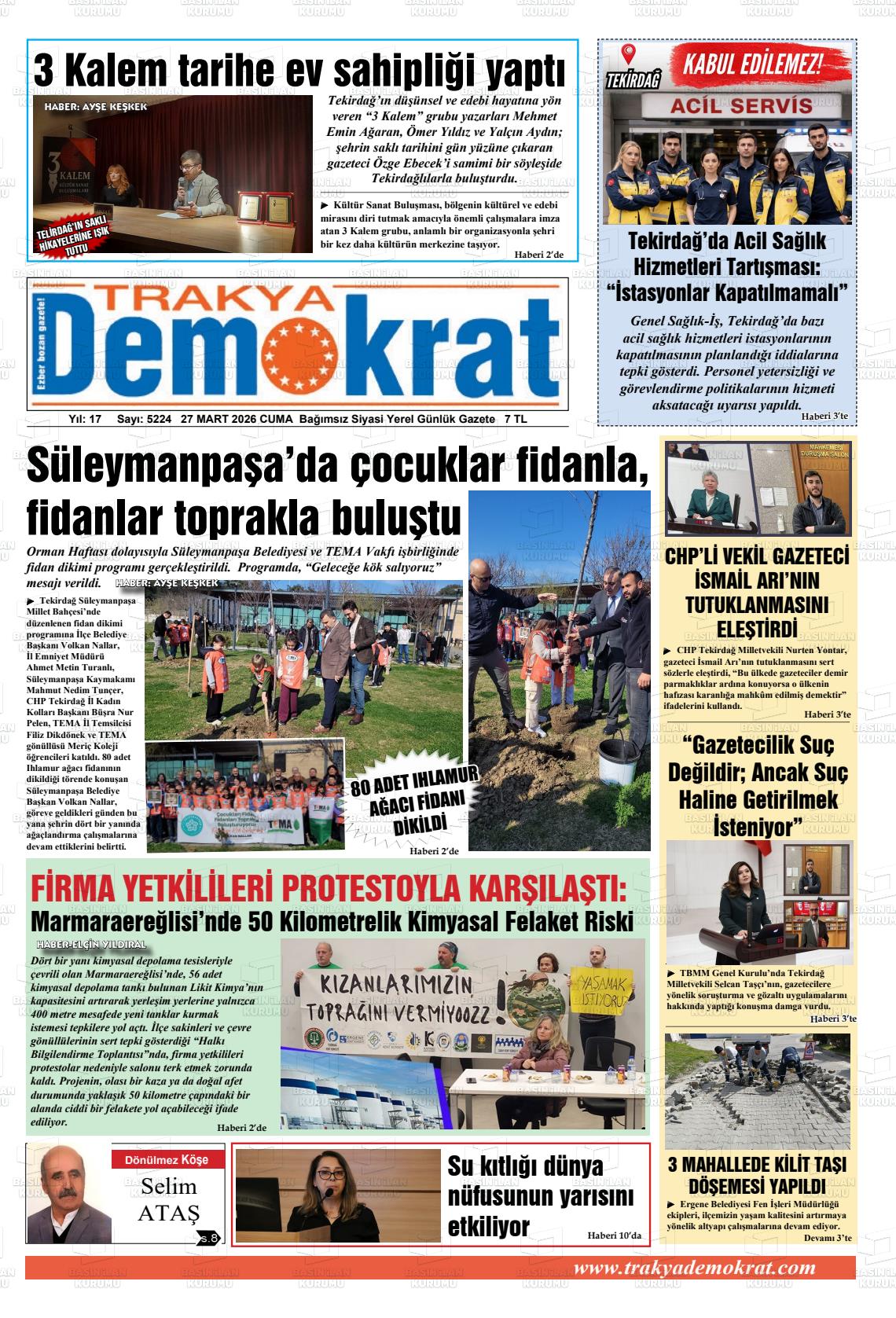 Tekirdag Trakyademokrat 27.03.2026