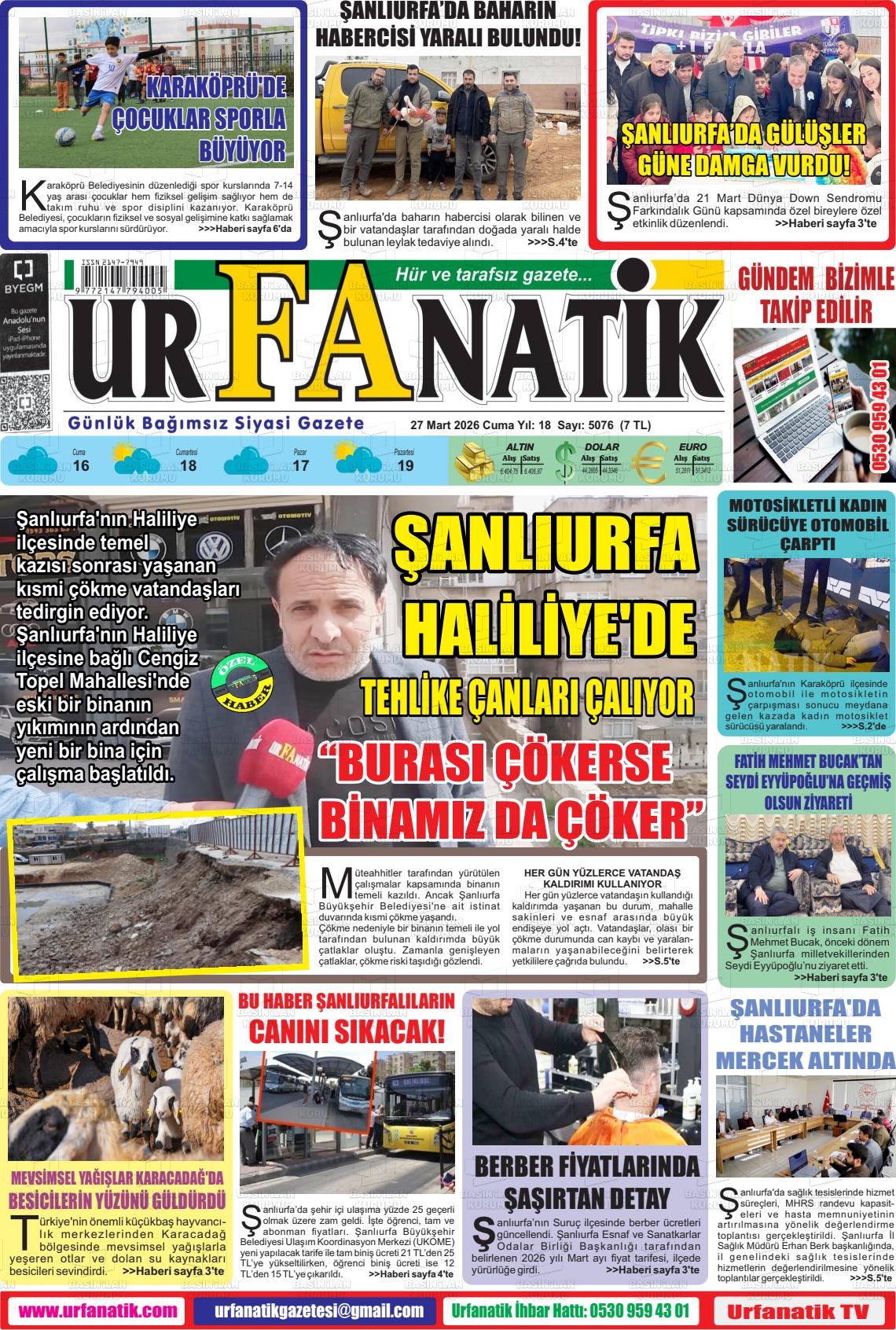 Sanliurfa Urfanatik 27.03.2026