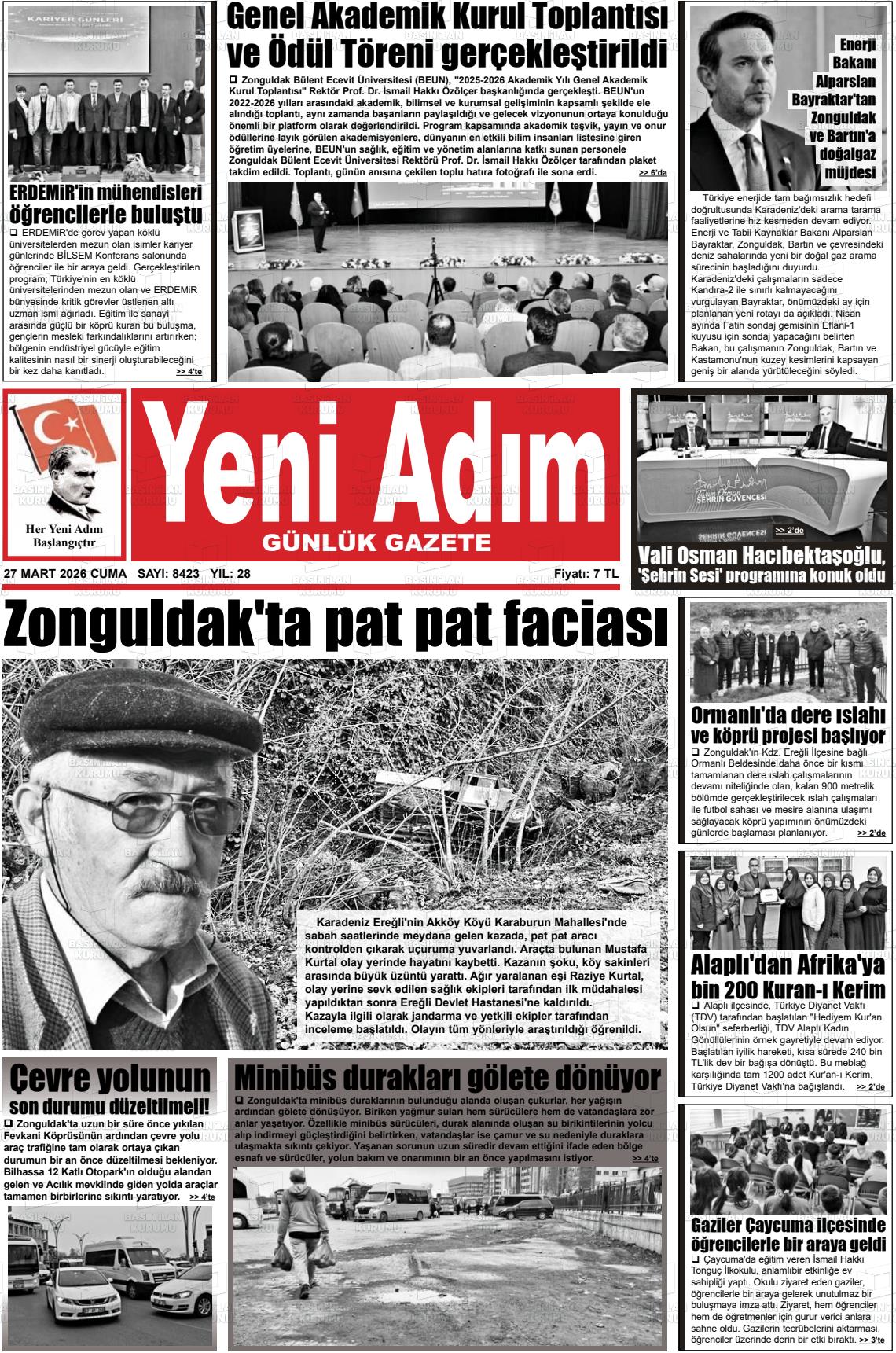 Zonguldak Yeniadim 27.03.2026