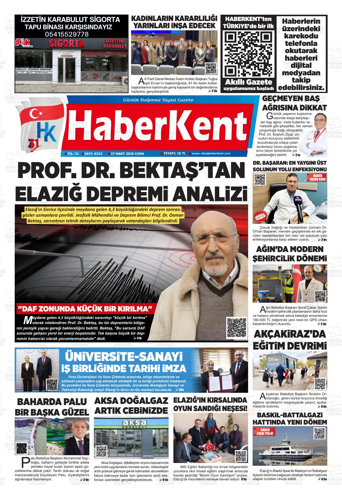 Elazig Yenicag 27.03.2026