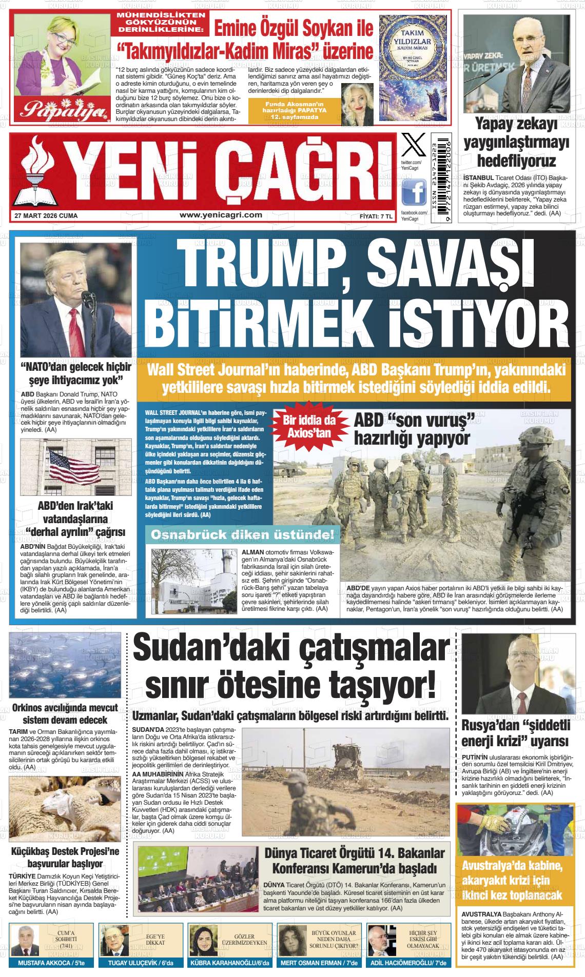 Istanbul Yenicagri 27.03.2026