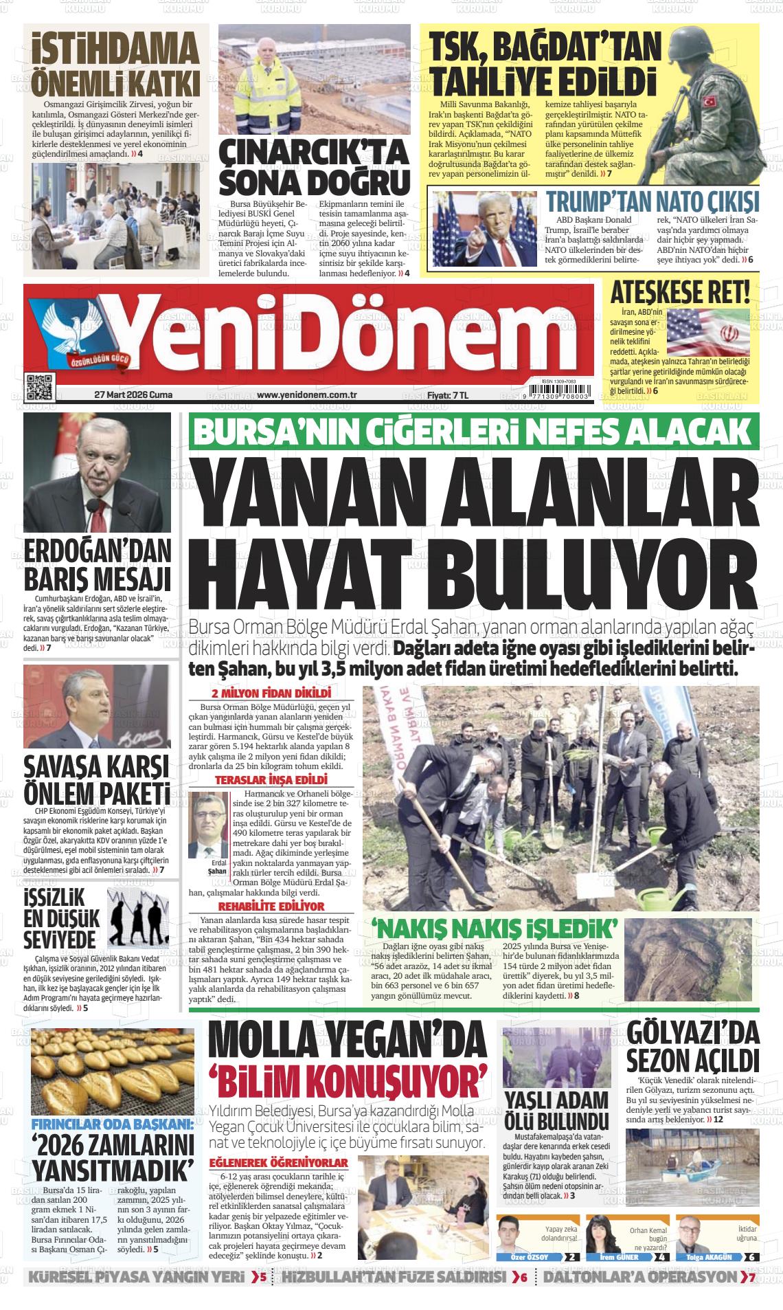 Bursa Yenidonem 27.03.2026