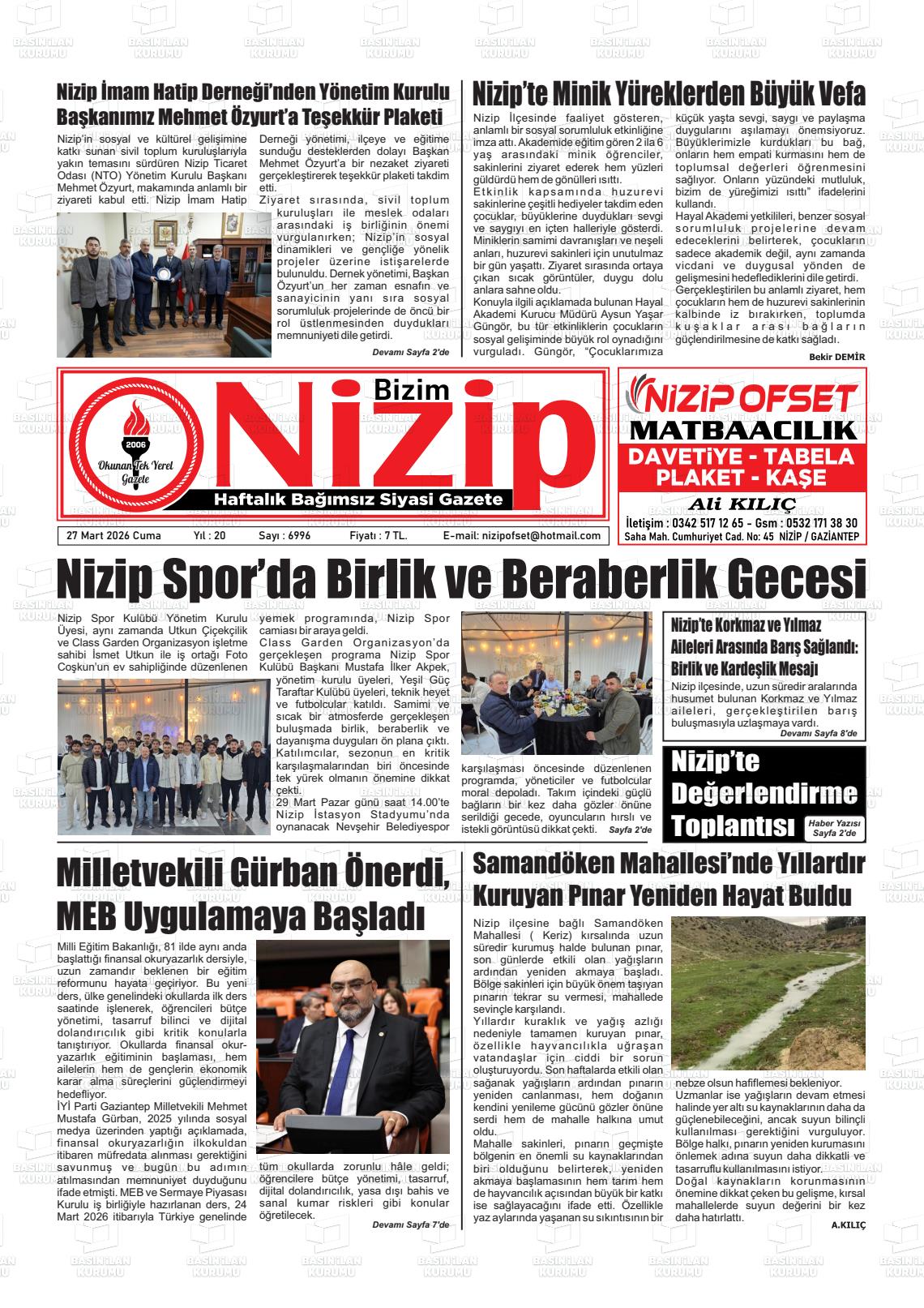 Gaziantep Yesilnizip 27.03.2026