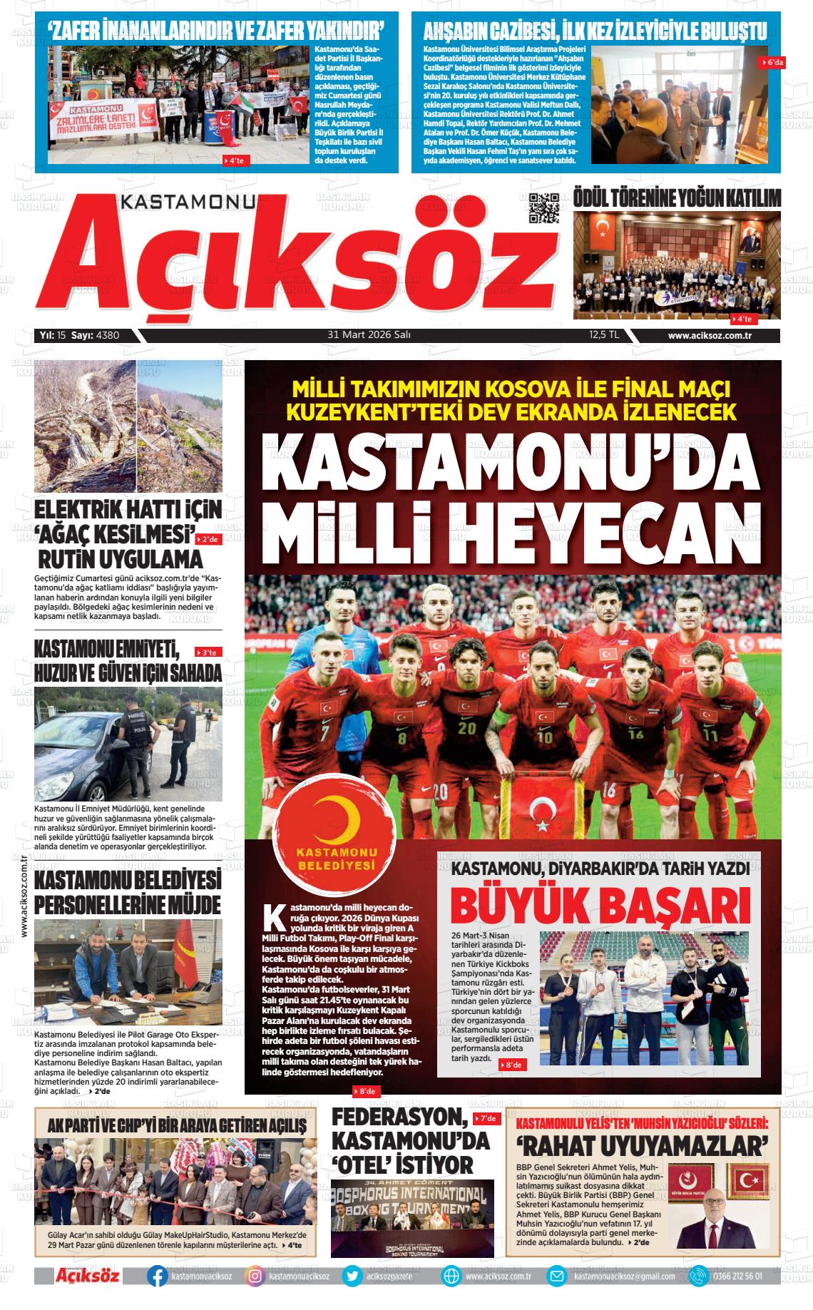 Kastamonu Aciksoz 31.03.2026
