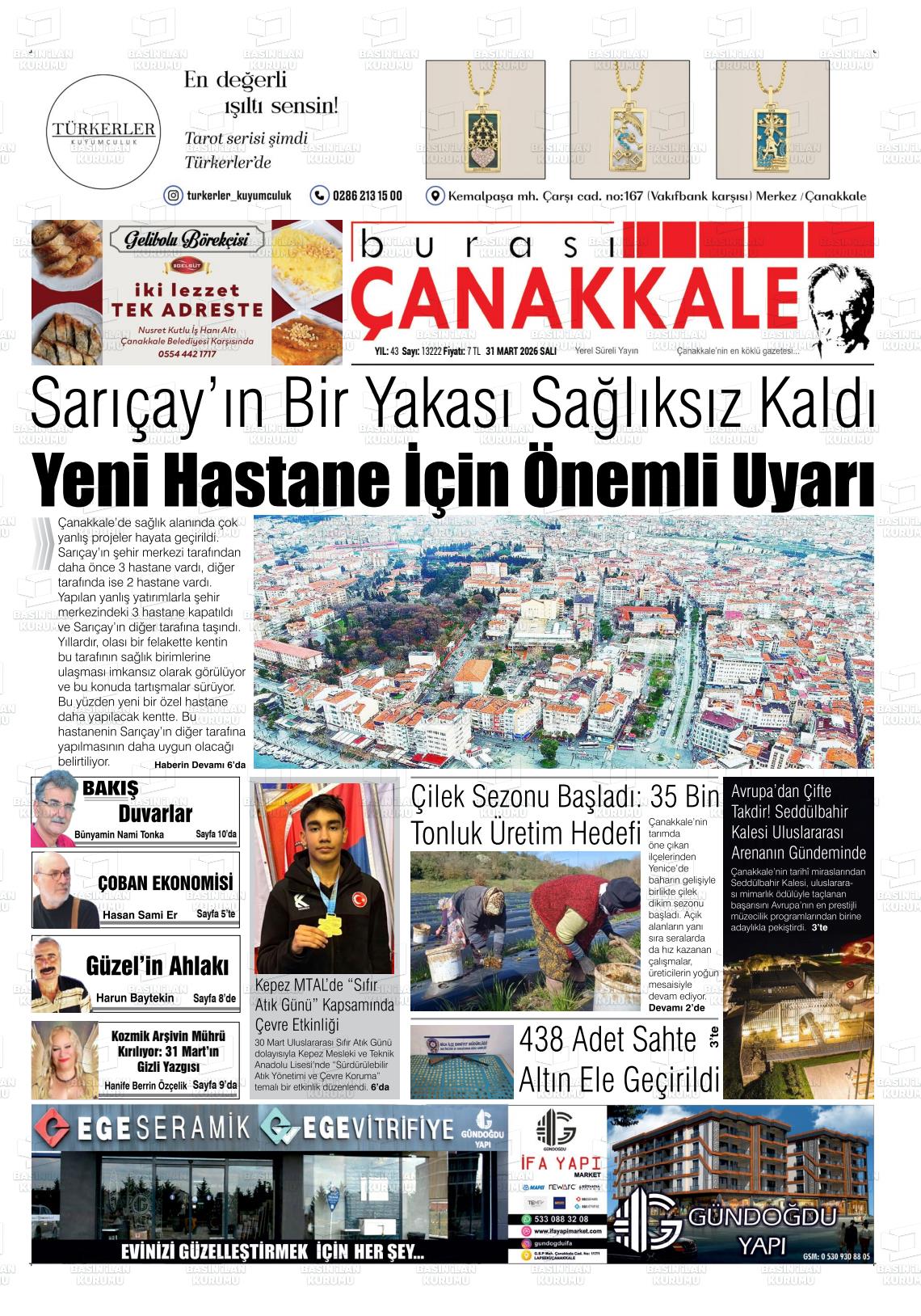 Canakkale Burasi 31.03.2026