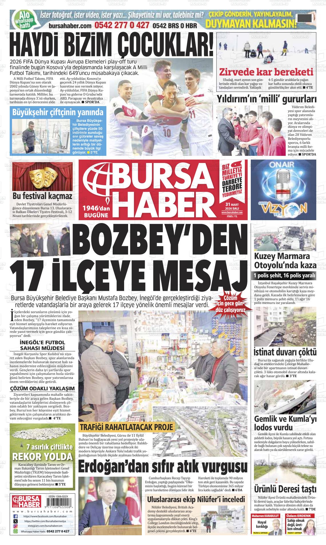Bursa Haber 31.03.2026
