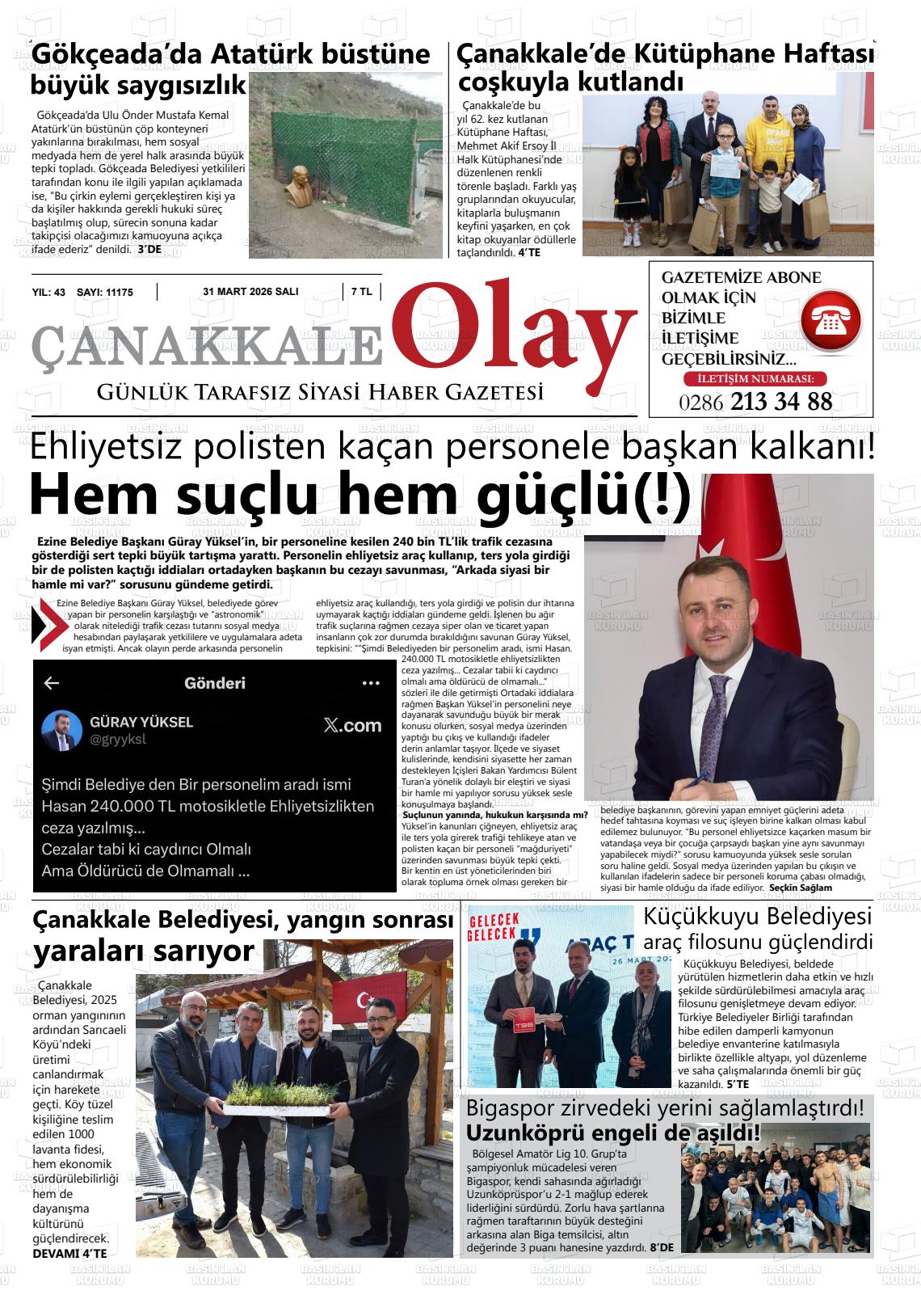 Canakkale Olay 31.03.2026