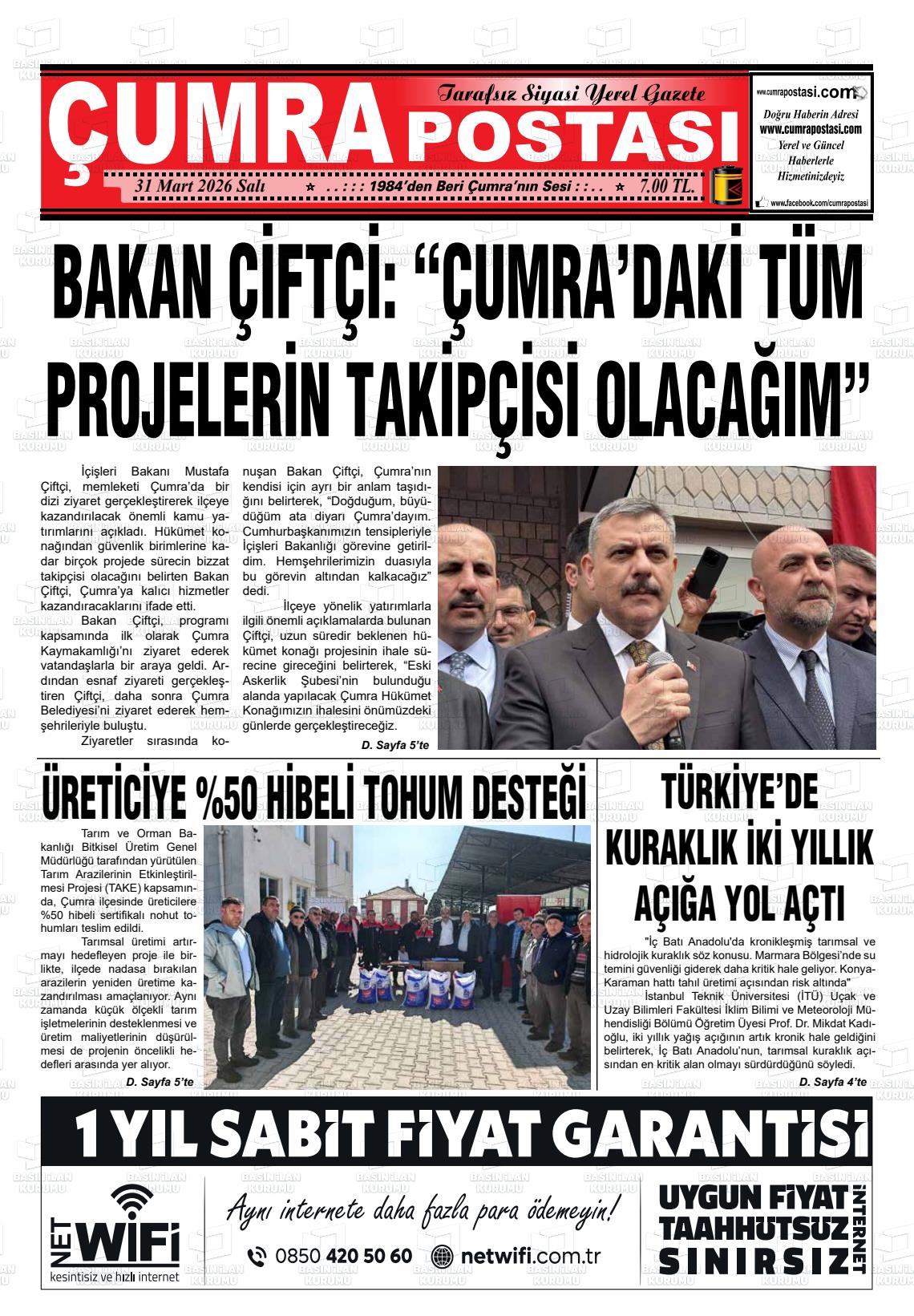 Konya Cumrapostasi 31.03.2026