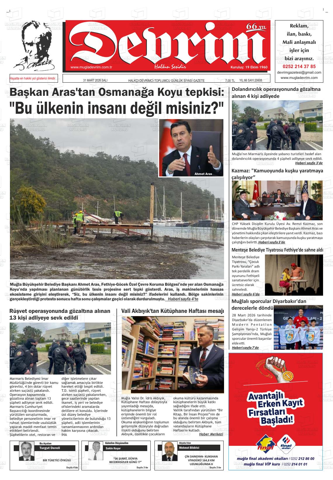 Tekirdag Devrim 31.03.2026