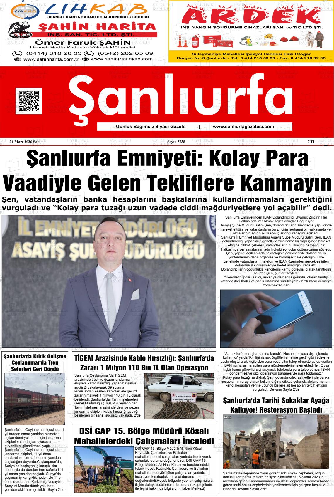 Sanliurfa Dunyadaveturkiyede 31.03.2026