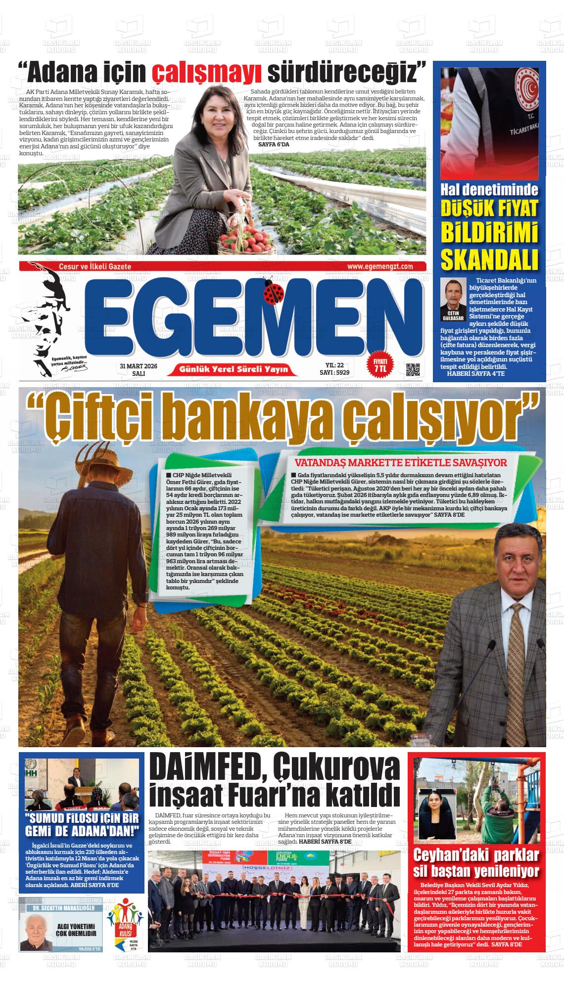 Adana Egemen 31.03.2026