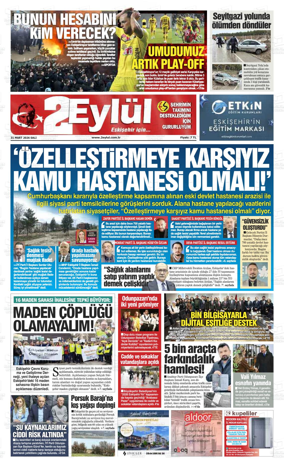 Eskisehir 2 Eylul 31.03.2026