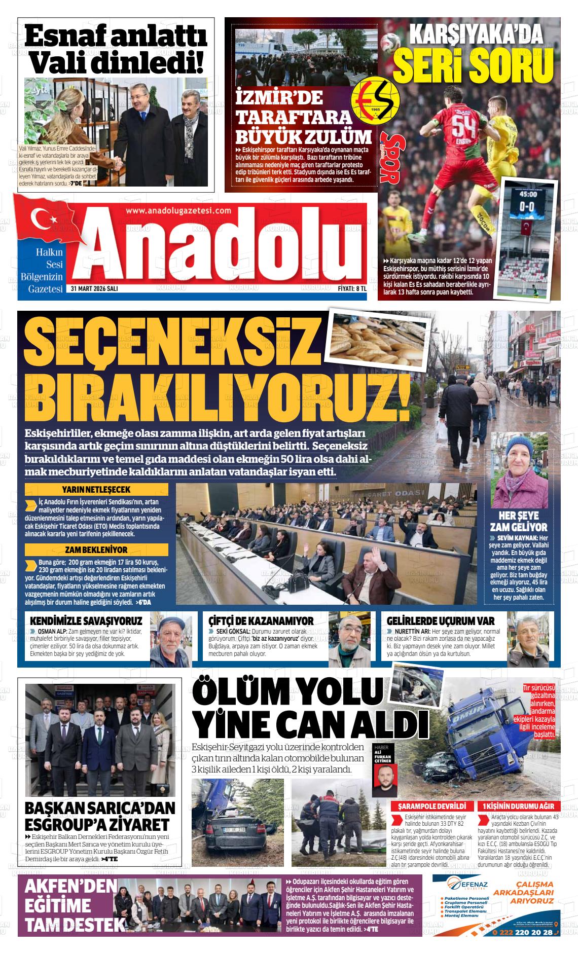 Eskisehir Anadolu 31.03.2026