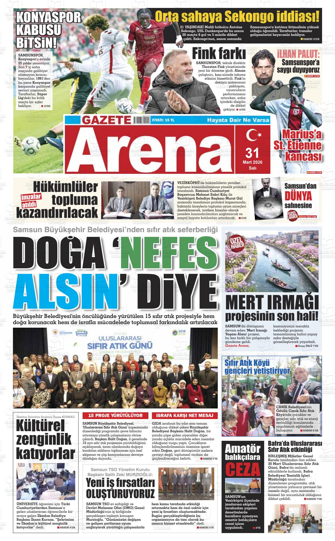 Samsun Gazetearena 31.03.2026
