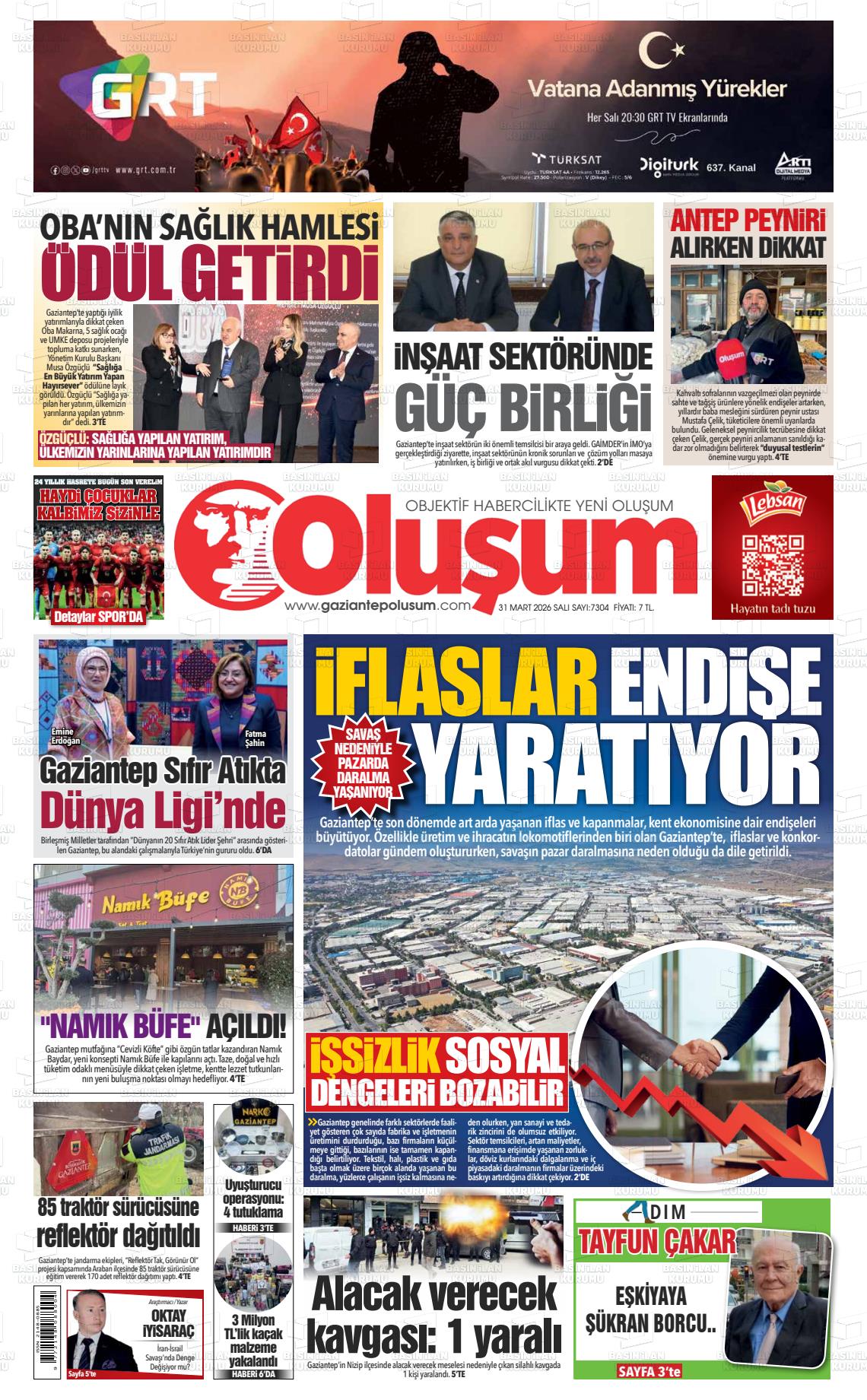 Gaziantep Olusum 31.03.2026