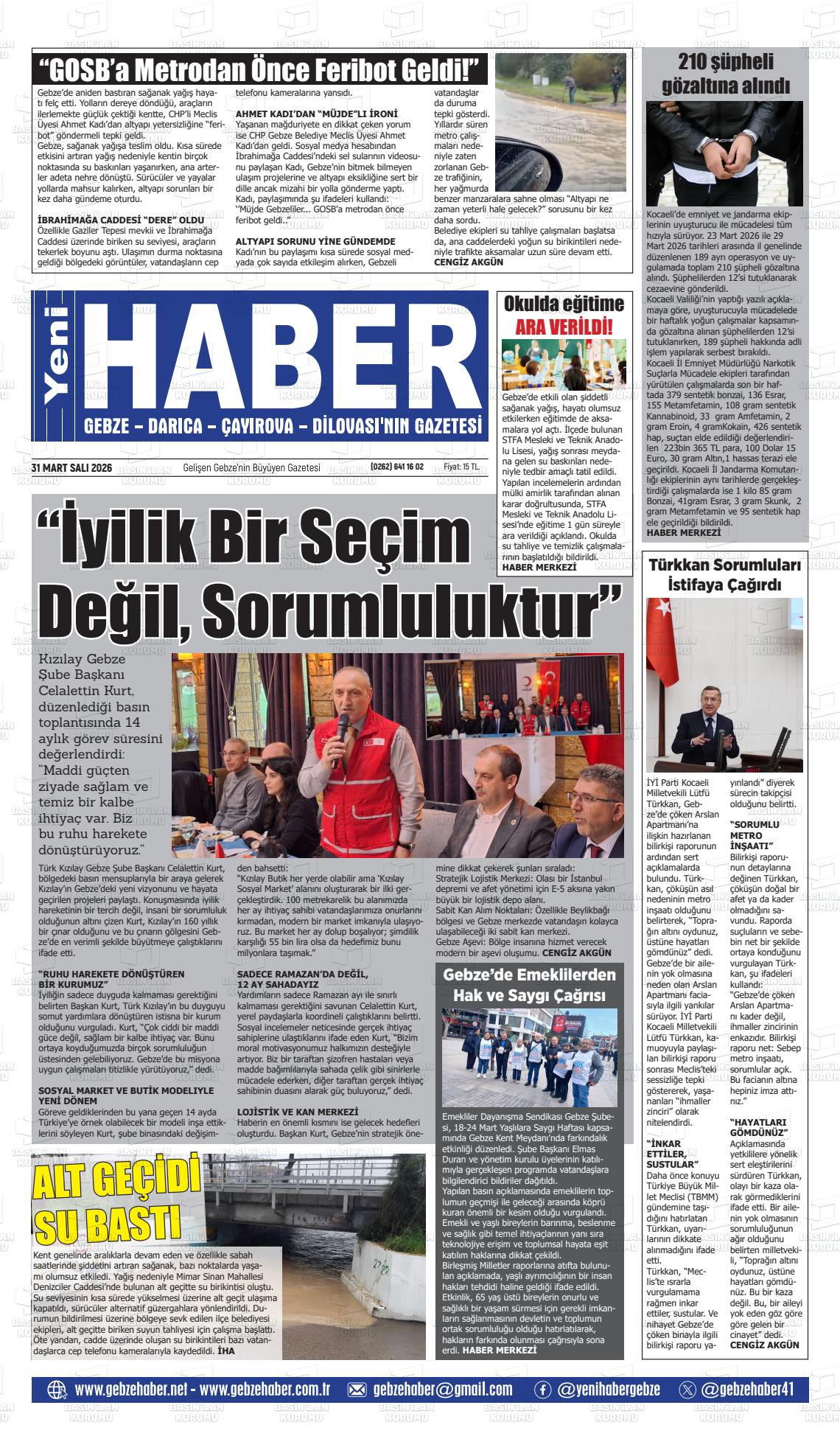 Kocaeli Gebzehaber 31.03.2026