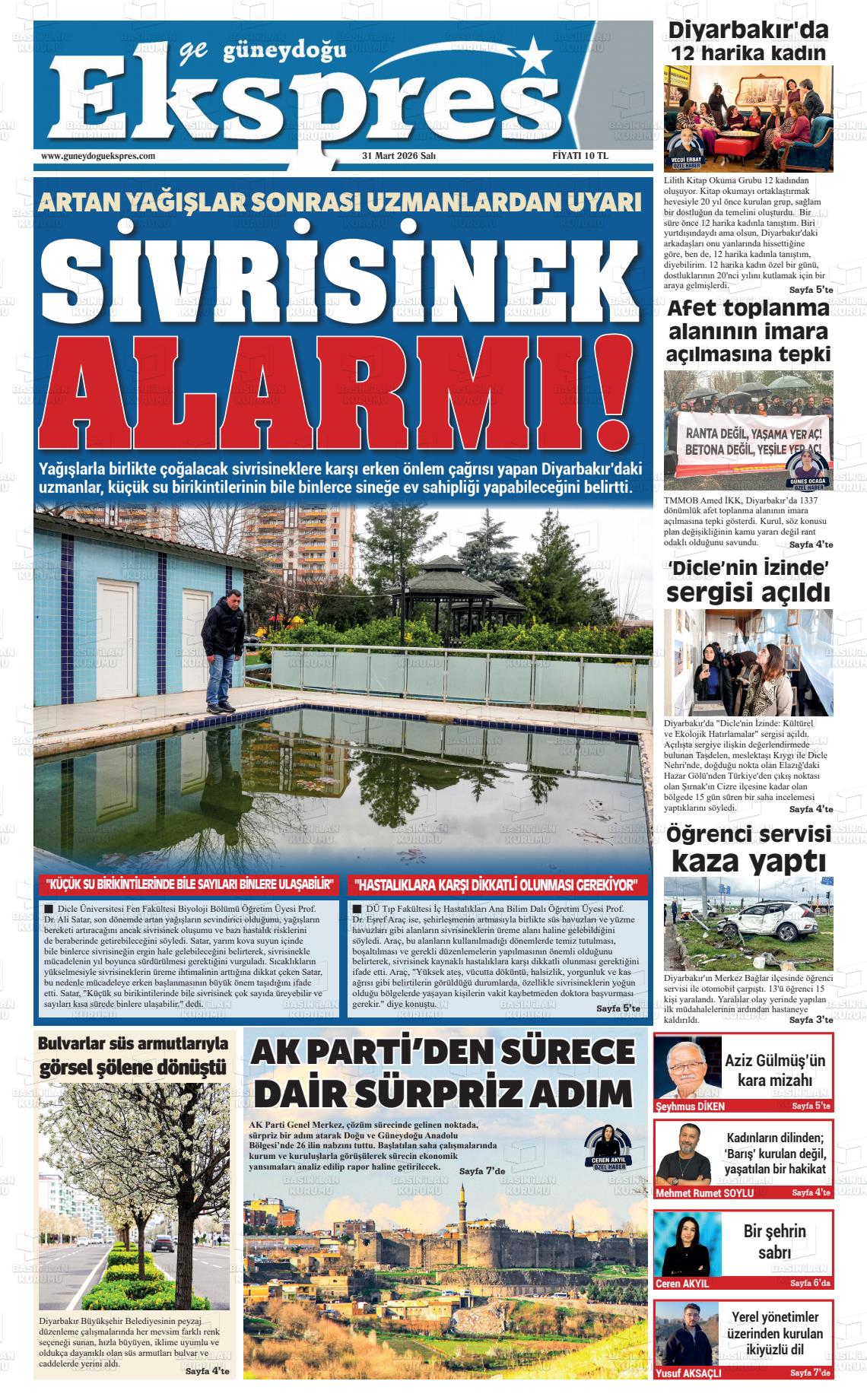 Diyarbakir Geguneydoguekspres 31.03.2026