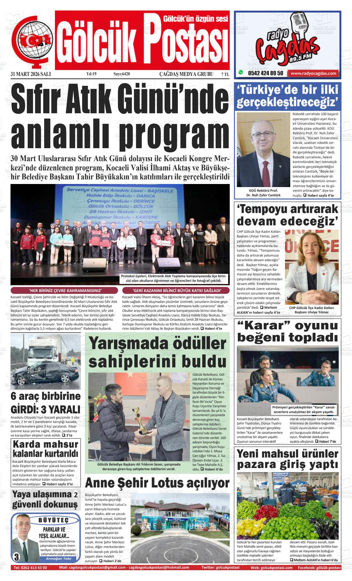 Kocaeli Golcukpostasi 31.03.2026